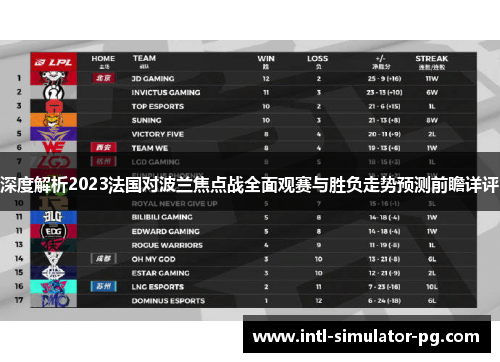 深度解析2023法国对波兰焦点战全面观赛与胜负走势预测前瞻详评